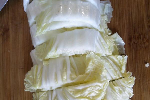 白菜烧豆腐的做法图解2