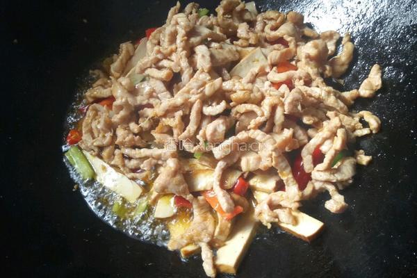 香干炒肉的做法图解6