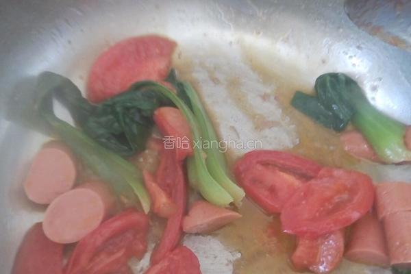 火腿炒面的做法图解8