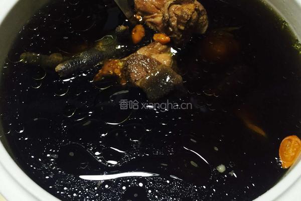 黑沙海参冬菇猪骨炖汤的做法图解9