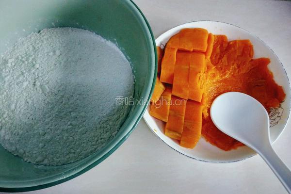 南瓜豆沙包的做法图解4