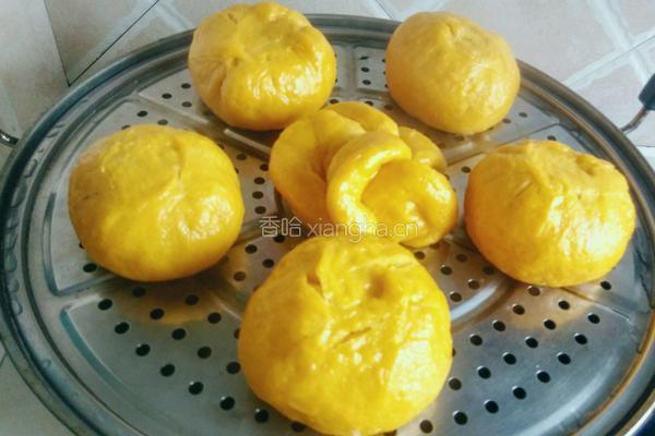 南瓜豆沙包的做法图解16