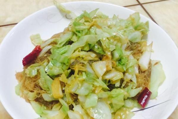 辣炒粉丝洋白菜的做法图解5