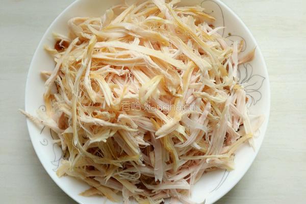 香葱炒鸡丝的做法图解1
