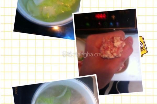 豆腐圆子白菜汤的做法图解3