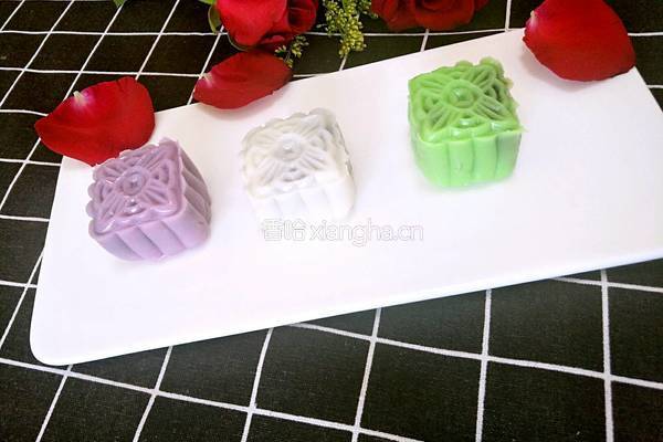 彩色冰皮月饼的做法图解12