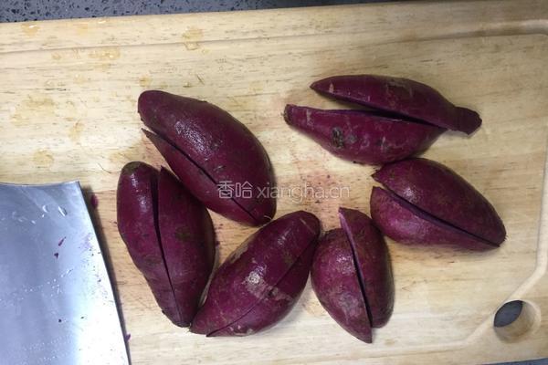 紫薯豆沙果仁馅的做法图解4
