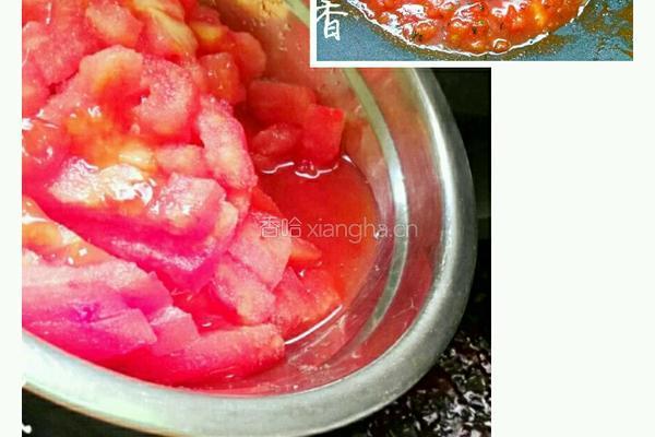 西红柿炒花菜的做法图解5