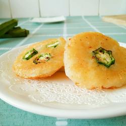 土豆秋葵饼的做法[图]