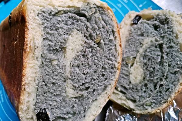 黑蝶杂粮果仁吐司（黑加仑蝶豆花杂粮果仁吐司）的做法图解9
