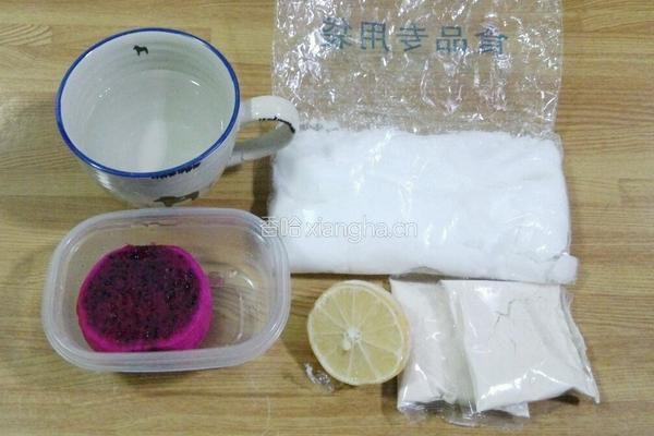 火龙果藕粉冻的做法图解1