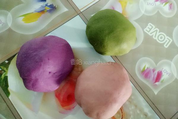 彩虹渐变蛋黄酥(无需揉出膜）的做法图解5