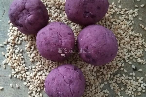 炸紫薯球的做法图解4