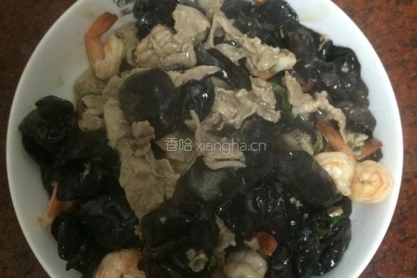 黑木耳虾仁炒肉的做法图解10