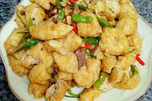 油豆腐炒肉的做法图解6