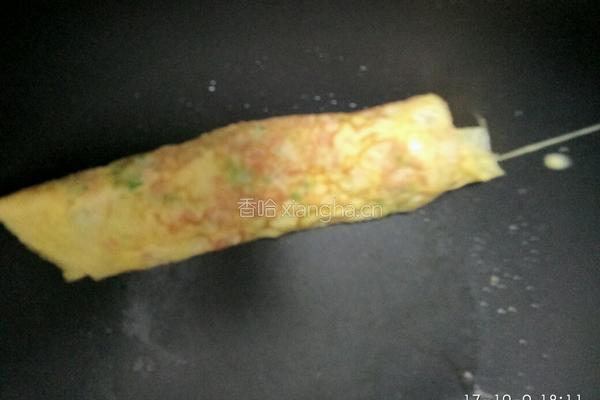 甜椒厚蛋烧的做法图解5