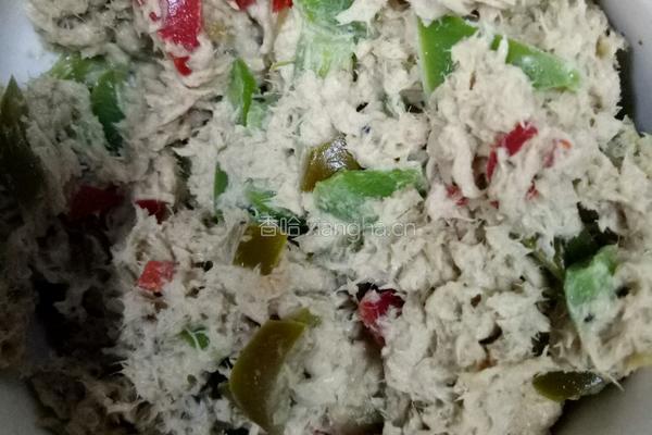 墨西哥辣椒金枪鱼饼的做法图解8