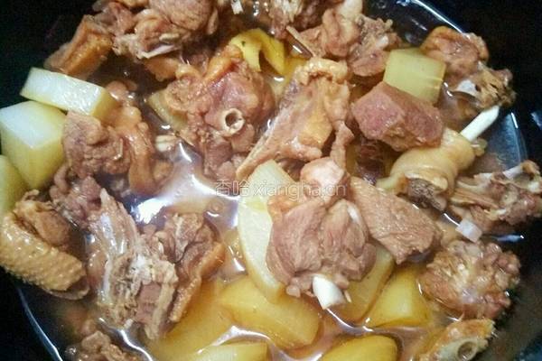 萝卜炖鸭肉的做法图解7