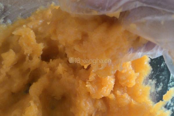 红豆泥馅南瓜饼的做法图解3
