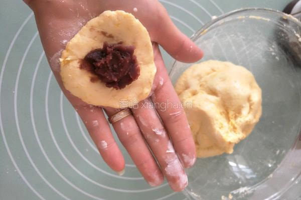 红豆泥馅南瓜饼的做法图解8