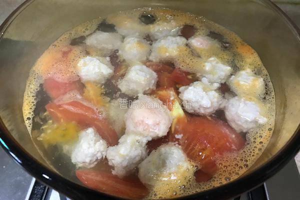 豌豆尖肉丸汤的做法图解8