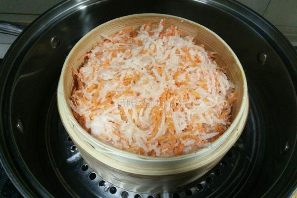 粉蒸金银花的做法图解4