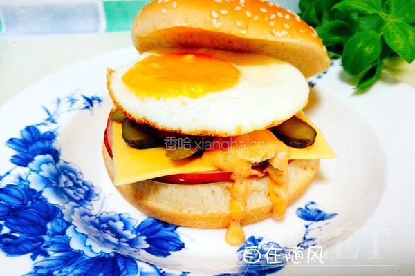 煎蛋汉堡的做法图解10