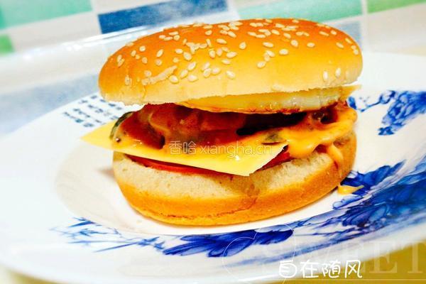 煎蛋汉堡的做法图解1