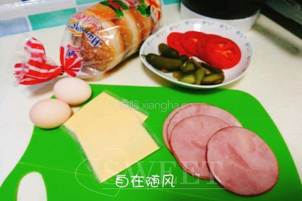 煎蛋汉堡的做法图解2