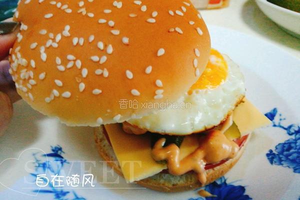 煎蛋汉堡的做法图解9
