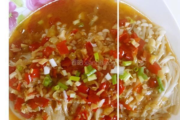 蒜蓉双椒金针菇的做法图解9