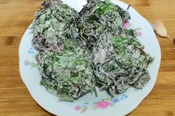 蒸红薯叶疙瘩的做法图解3