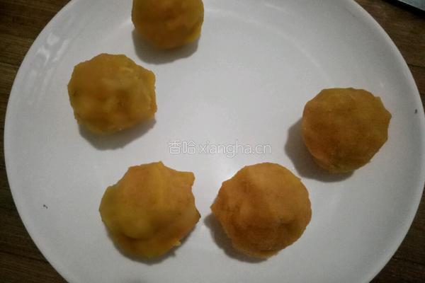 红薯豆沙糕的做法图解2