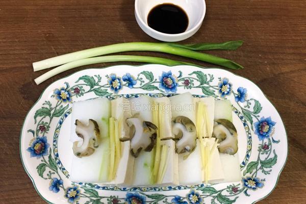 冬瓜海螺蒸豆腐的做法图解3
