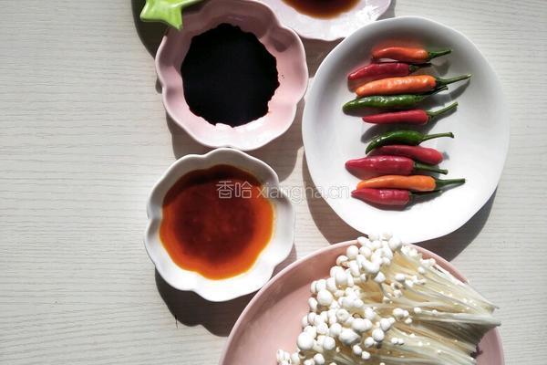 红油金针菇的做法图解1