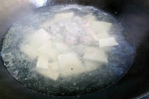 青菜豆腐丸子汤的做法图解6