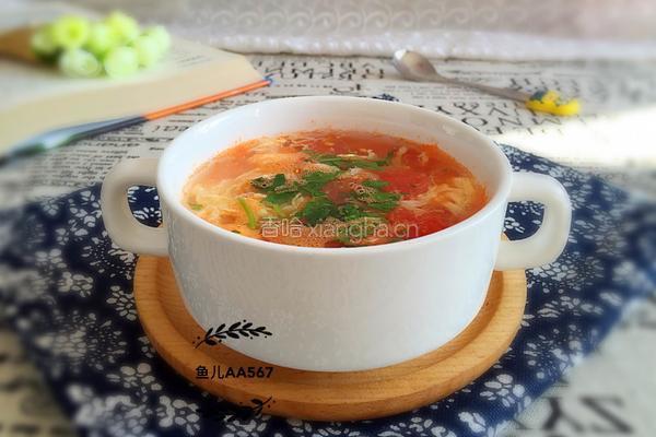 番茄蛋花汤的做法图解4