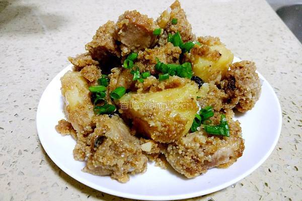 粉蒸土豆排骨的做法图解10