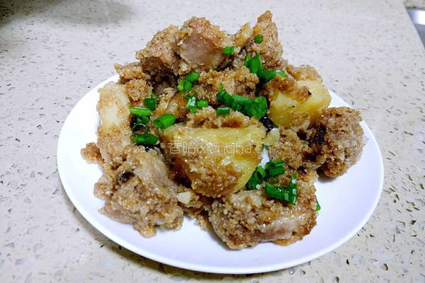 粉蒸土豆排骨的做法图解9