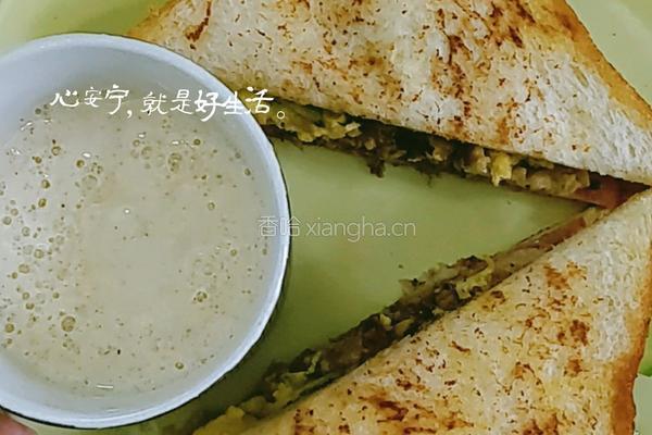 肉沫三明治的做法图解7