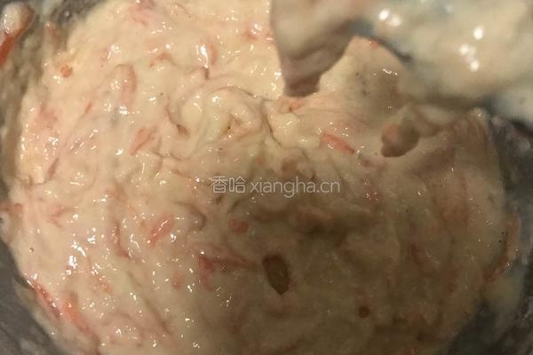 鳕鱼胡萝卜饼的做法图解4
