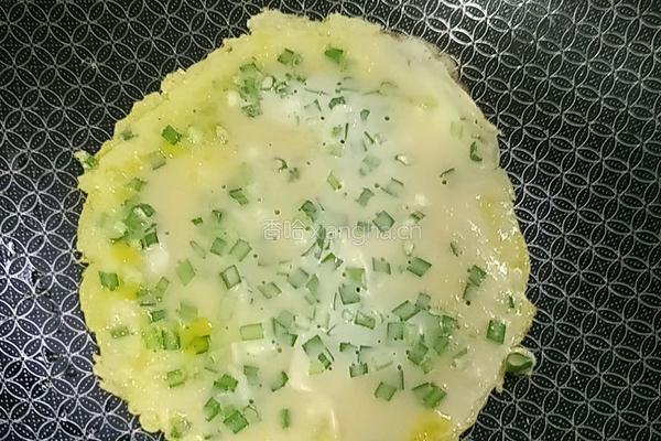 韭菜葱花饼的做法图解4