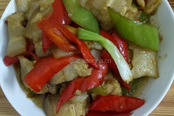 辣椒炒五花肉的做法图解4
