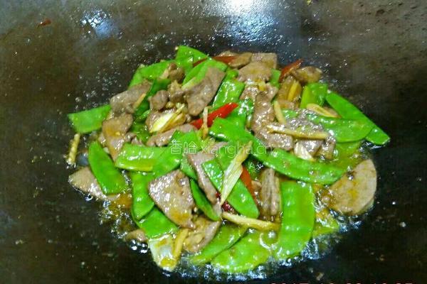 荷兰豆炒猪肝的做法图解18