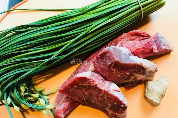 香炒韭菜花牛肉的做法图解1
