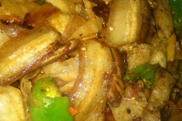锅盔炒大肉的做法图解4