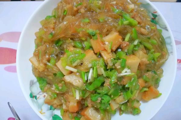 肉沫鱼豆腐炒粉丝