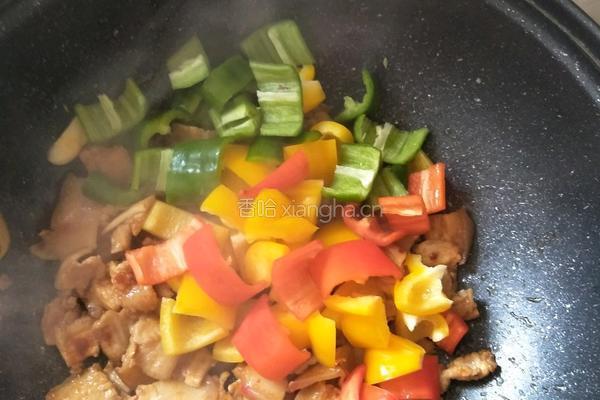 彩椒炒五花肉的做法图解8