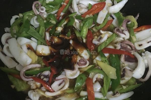 小炒孜然鱿鱼的做法图解9