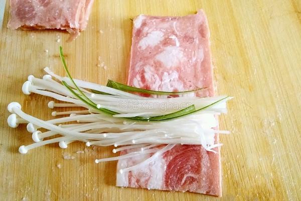培根金针菇卷的做法图解7